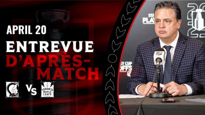 Travis Green dispo médias d'après-match contre TOR