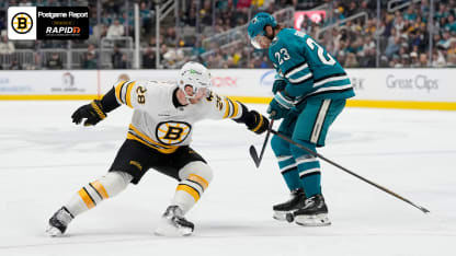 Bruins Fall 3-1 to Sharks, ‘Unfortunate to Leave Points Here’