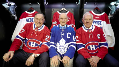 Frank Mahovlich, Dave Keon and Yvan Cournoyer