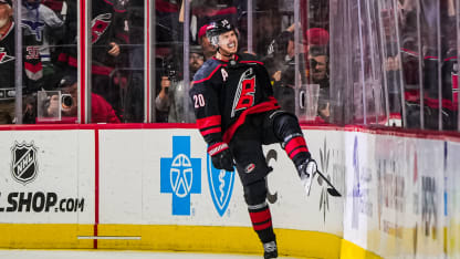 Sebastian Aho celebrates