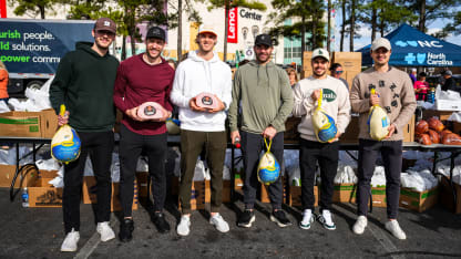 Gallery: Canes Provide Thanksgiving Meal Kits To Triangle Families