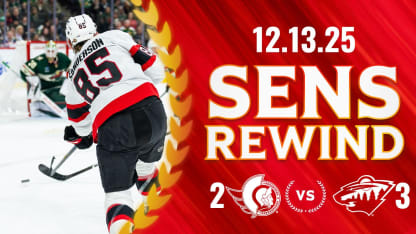 Sens Rewind: Sens Fall Short in Minnesota