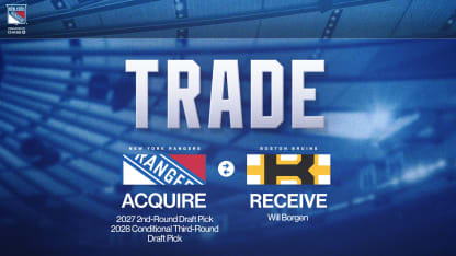 Rangers Acquire 2027 Second-Round Draft Pick and 2028 Conditional Third-Round Draft Pick in Exchange for Will Borgen