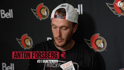 Anton Forsberg dispo médias après le match contre COL