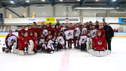 Jr. Avalanche pee-wee team Europe trip Nordic Hockey Trophy Finland EPS Red team photo Arvada jersey 2018 April 29