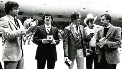 Jack Parker BU with 4 players from 1980s USA
