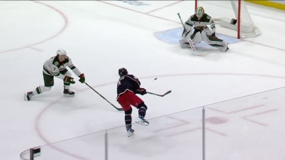 MIN@CBJ: Werenski scores goal against Jesper Wallstedt