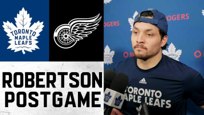 Nicholas Robertson | Post Game at Detroit Red Wings