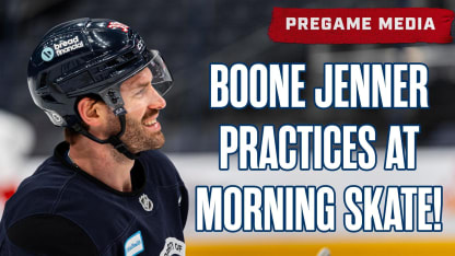 Boone Jenner Practices at Morning Skate!