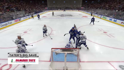TBL@TOR: Vasilevskiy with a great save against Matthew Knies