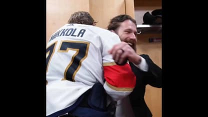 ‘Awesome to see:’ New dad Gadjovich gets game puck after Game 5