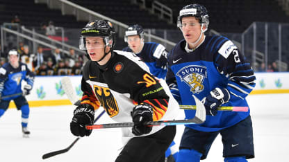 Finland vs Germany Another Action Shot WJC 2022