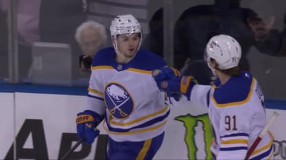 BUF@NYR: Benson scores empty-net goal