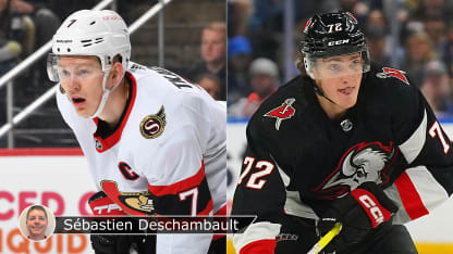 Brady Tkachuk Sénateurs Tag Thompson Sabres Deschambault bug LNH