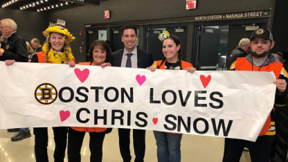 Boston Loves Chris Snow sign