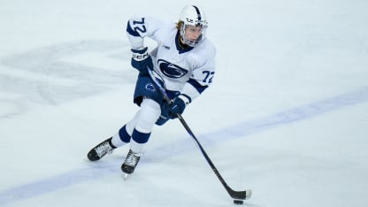 Gavin McKenna skates vs Minnesota PSU athletics
