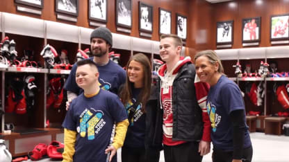Dylan Larkin Red Wings World Down Syndrome Day