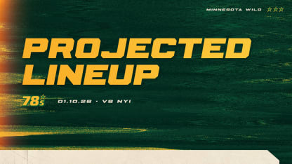 Minnesota Wild Projected Lineup vs New York Islanders 011026
