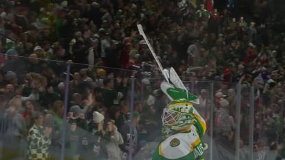 CGY@MIN: Kaprizov scores empty-net goal