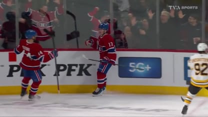 BOS@MTL: Caufield marque un but contre Jeremy Swayman