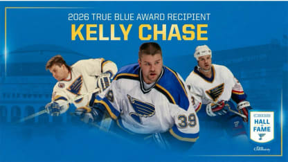 Kelly Chase accepts 2026 True Blue Award