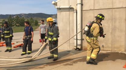 Prospects development camp Poudre Firefighter training 2018 July 2