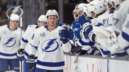 Guentzel sneaks one through at the near post