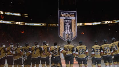 Golden Knights raise Cup banner