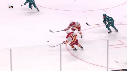 CGY@SJS: Backlund scores empty-net goal