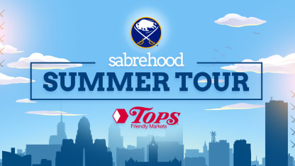 buffalo sabres sabrehood summer tour tops friendly markets schedule 2025