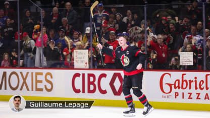 Brady Tkachuk salute badge Lepage