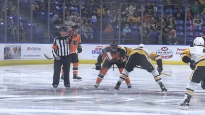 Guay referees her first AHL game