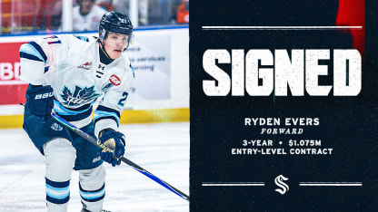 Seattle Kraken Sign Forward Ryden Evers to a Three-Year Entry-Level Contract-pr