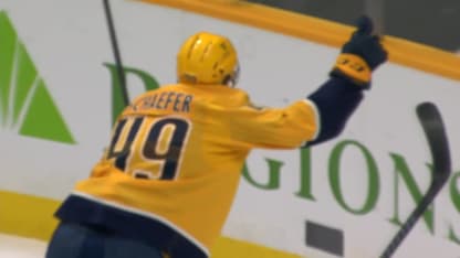 CGY@NSH: Schaefer scores goal against Devin Cooley