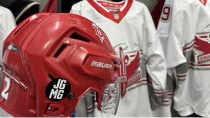 USHL honors Gaudreau brothers with helmet decals