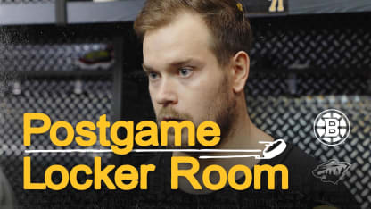 Locker Room Raw: Zacha, Peeke, Arvidsson, Pastrnak