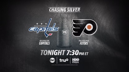 Watch Capitals vs. Flyers tonight at 7:30PM on TNT