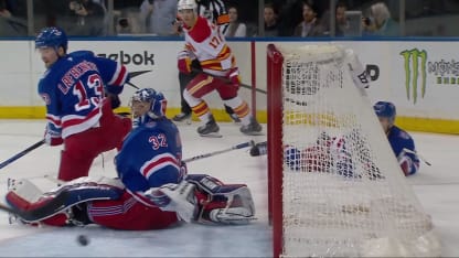 CGY@NYR: Quick with a great save against Matt Coronato