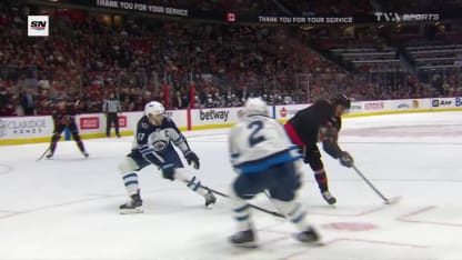 WPG@OTT: Batherson marque un but en A.N. contre Connor Hellebuyck