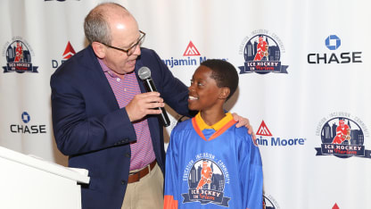 Jon Ledecky at Ice Hockey in Harlem Benefit