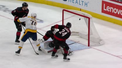 Wood goes between his legs