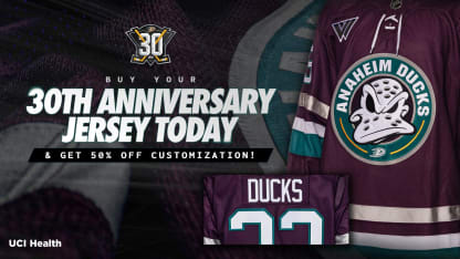 Ducks 30th Anniversary Jersey