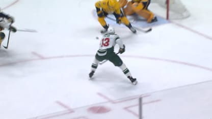 MIN@NSH: Trenin scores goal against Juuse Saros
