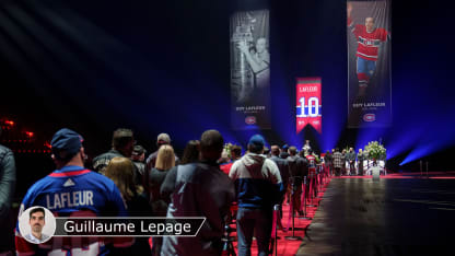 Chapelle ardente Guy Lafleur badge Lepage