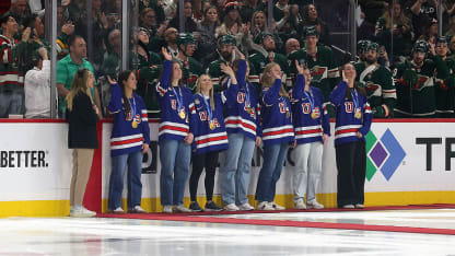 Minnesota Wild honor Team USA women's team before game