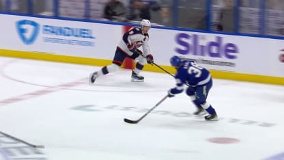 CBJ@TBL: Werenski scores goal against Jonas Johansson