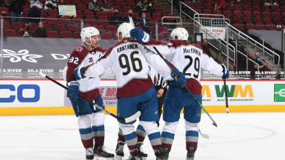 Gabriel Landeskog Goal Celebrate Arizona Coyotes