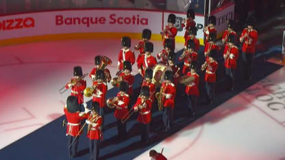 "O Canada" during Military Appreciation Night