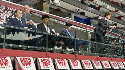 top prospects looking at ice from seats