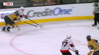 OTT@VGK: Batherson scores goal against Akira Schmid